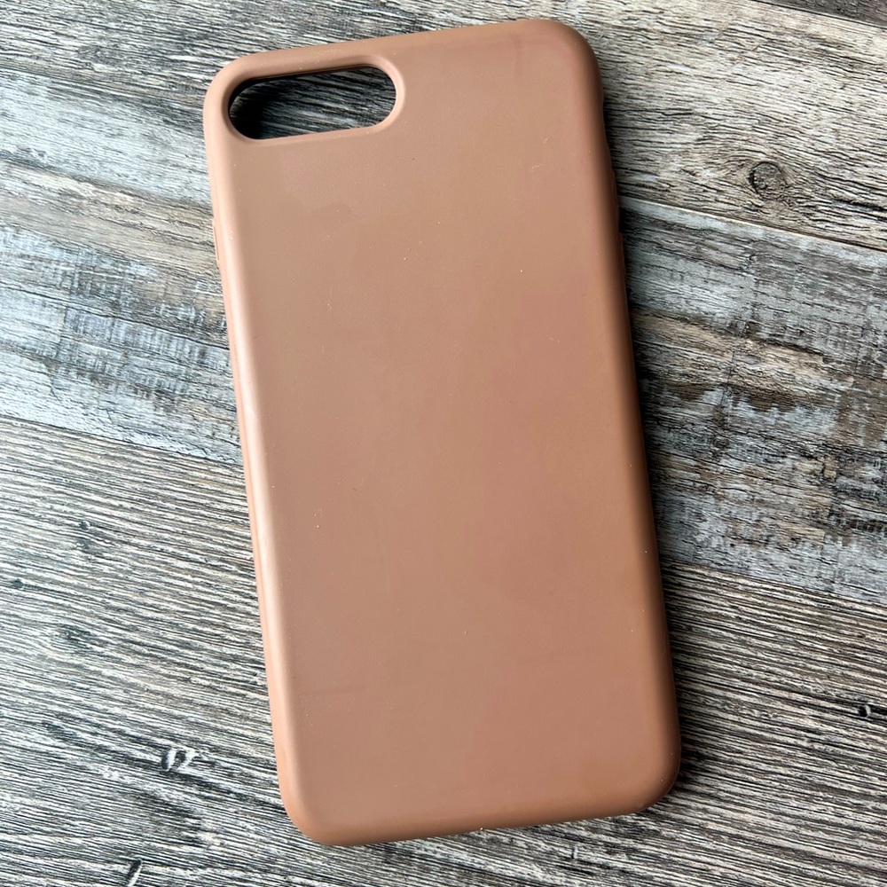 Brown Silicone iPhone 6/7/8 Plus Phone Case